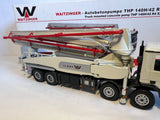 MB Actros mit Waitzinger THP 140H/42 Betonpumpe 1:50 von NZG 650 OVP